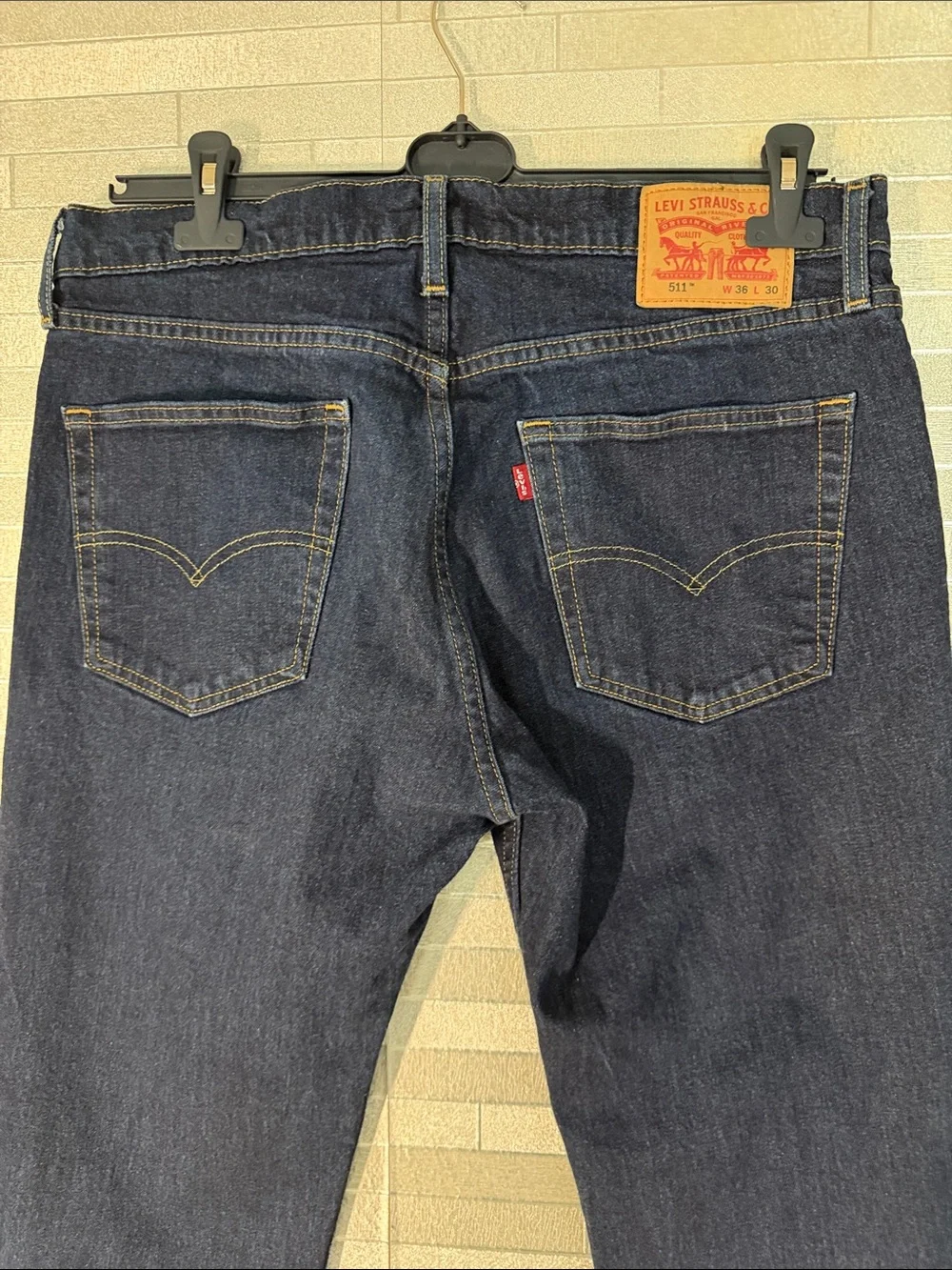 Levi Strauss 511 36x30 Men's Dark Blue Denim Jeans